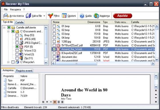 Скриншот программы recover my files