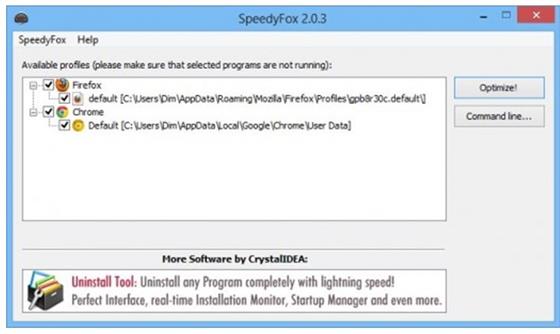 Скриншот программы speedyfox