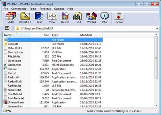 Скриншот программы winrar для windows 10