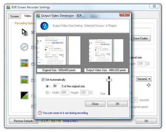 Скриншот программы bsr screen recorder