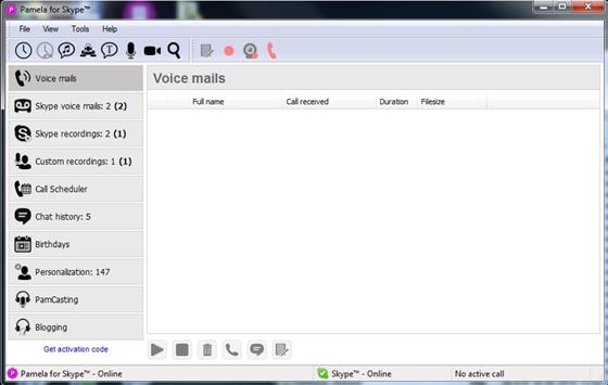 Скриншот программы pamela for skype