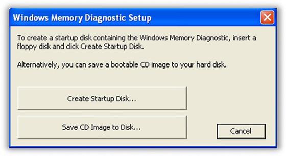 Скриншот программы windows memory diagnostic utility