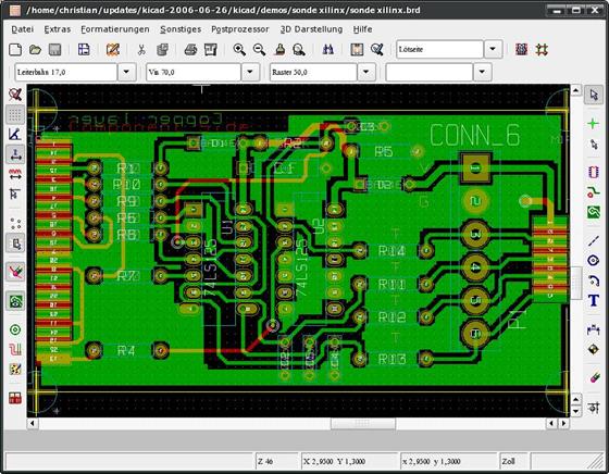 Скриншот программы kicad