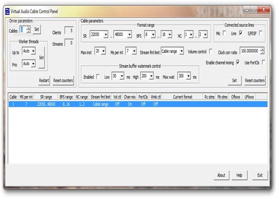Скриншот программы virtual audio cable
