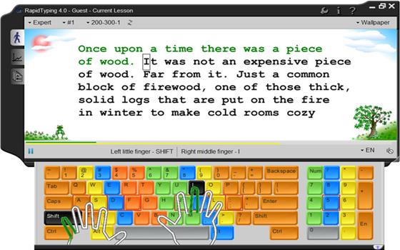 Скриншот программы rapid typing tutor