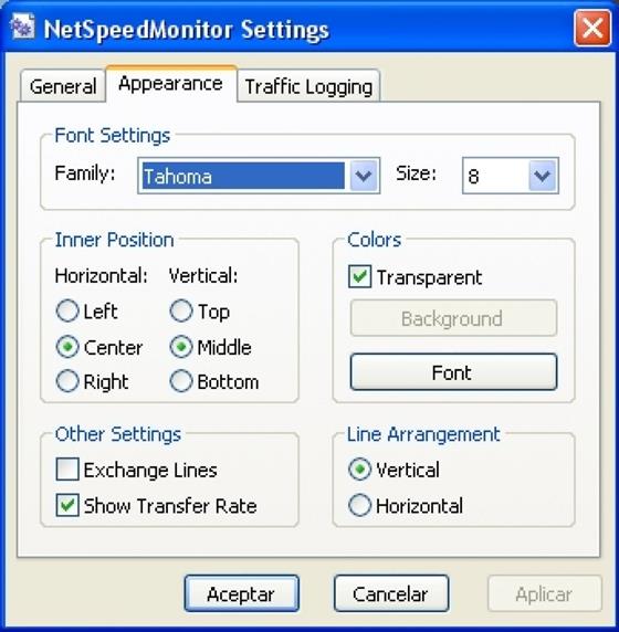 Скриншот программы netspeedmonitor