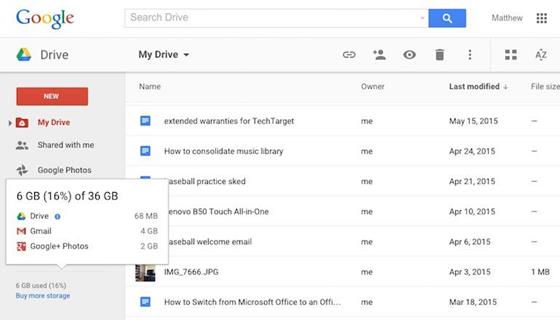 Скриншот программы google drive