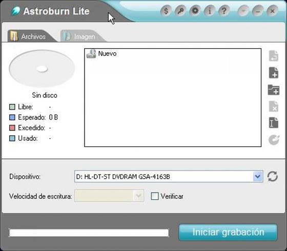 Скриншот программы astroburn lite