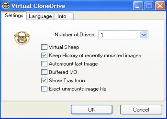 Скриншот программы virtual clonedrive для windows 10