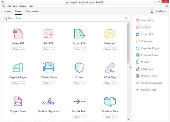 Скриншот программы adobe acrobat для windows 7