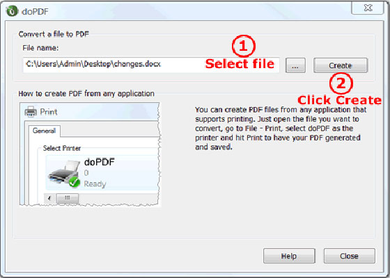 Скриншот программы dopdf 7