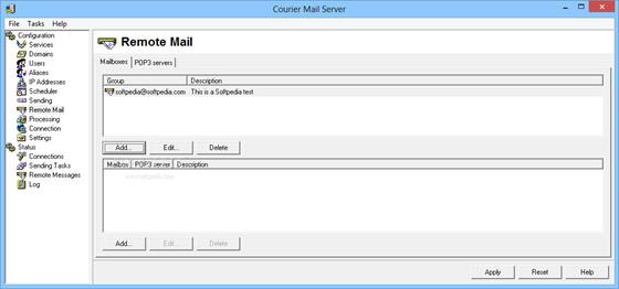 Скриншот программы courier mail server