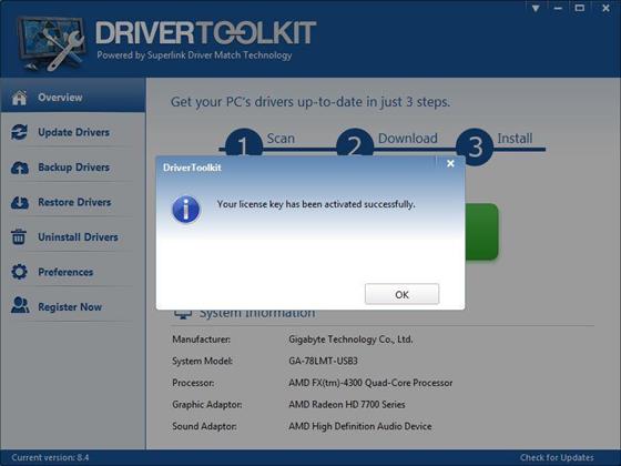 Скриншот программы driver toolkit