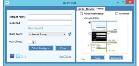 Скриншот программы mhotspot