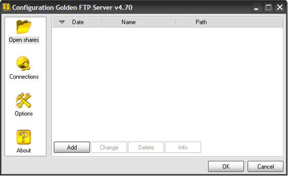 Скриншот программы golden ftp server