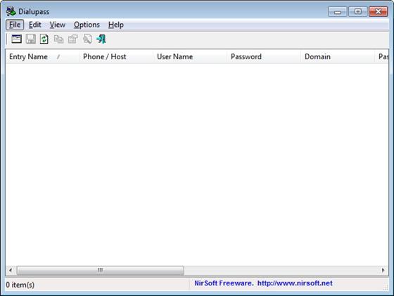 Скриншот программы dialupass