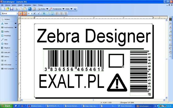 Скриншот программы zebra designer
