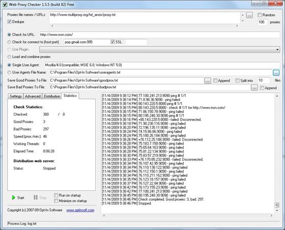 Скриншот программы web proxy checker