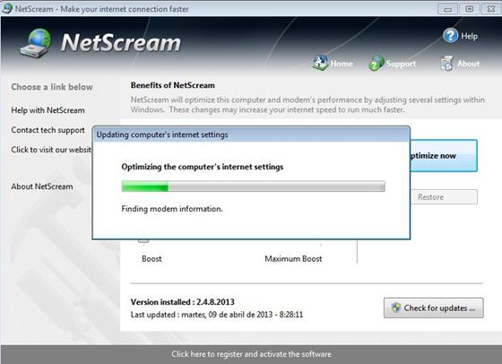 Скриншот программы netscream