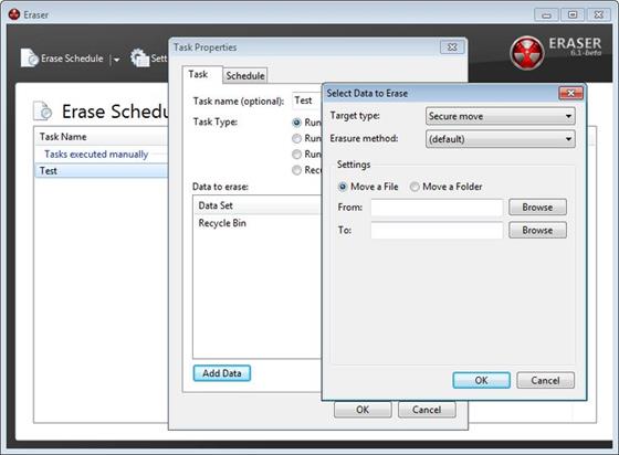 Скриншот программы eraser