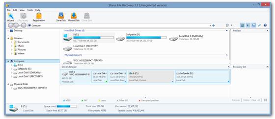 Скриншот программы starus file recovery