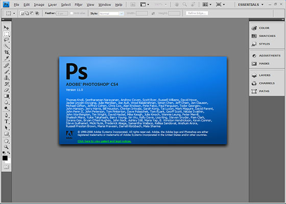 Скриншот программы adobe photoshop cs4