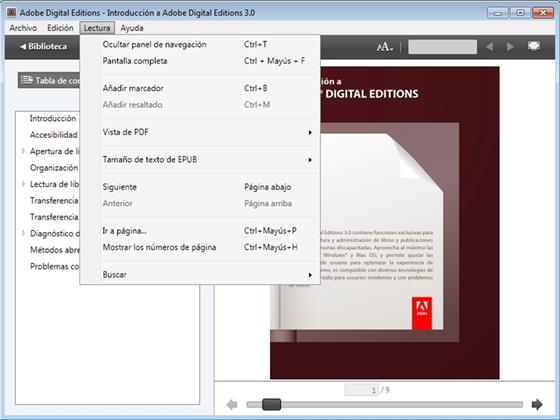 Скриншот программы adobe digital editions