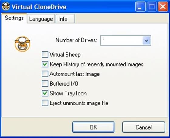 Скриншот программы virtual clonedrive