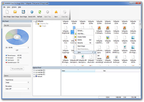 Скриншот программы daemon tools pro