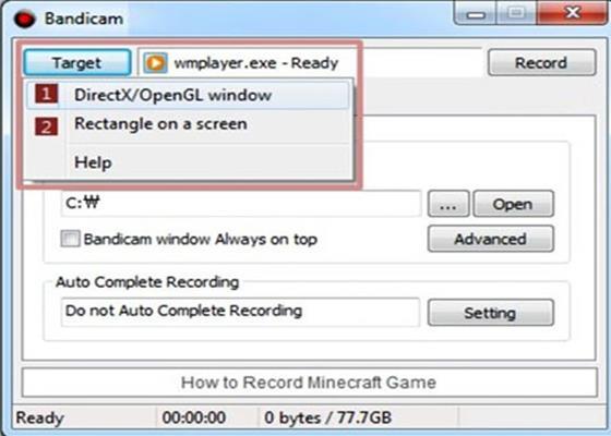 Скриншот программы bandicam для windows 10