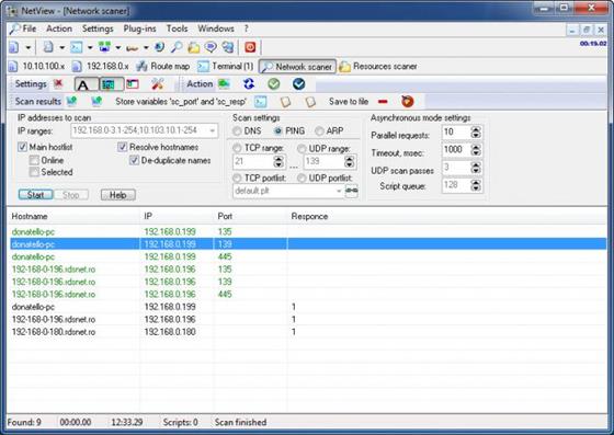 Скриншот программы netview