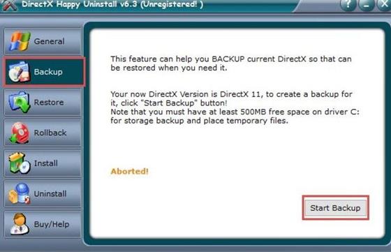 Скриншот программы directx eradicator