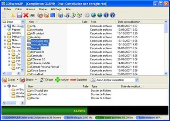 Скриншот программы cdburnerxp