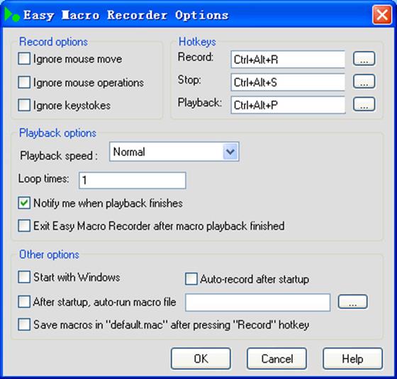 Скриншот программы easy macro recorder