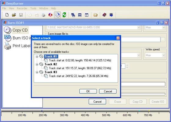 Скриншот программы deepburner для windows 10