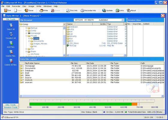 Скриншот программы cdburnerxp для windows 10