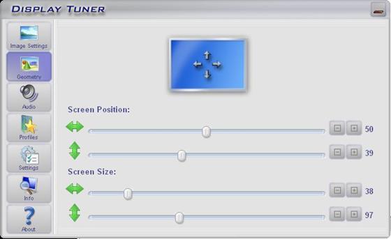 Скриншот программы display tuner