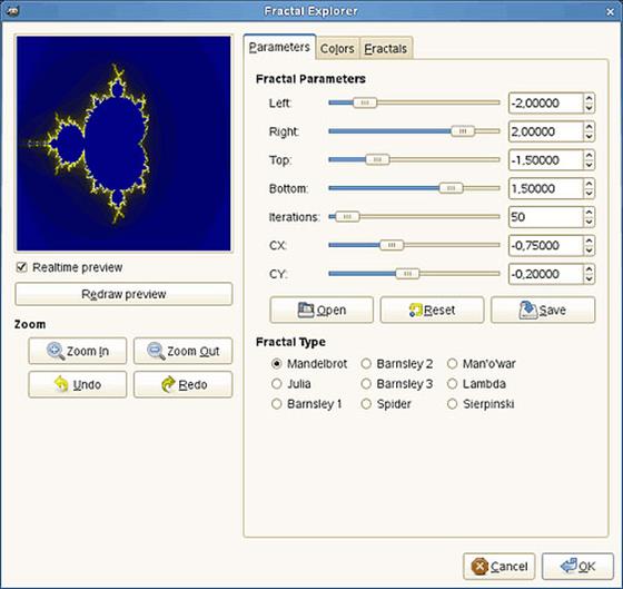 Скриншот программы fractal explorer