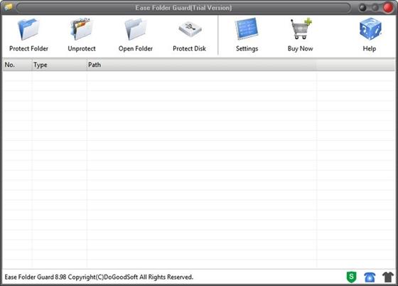Скриншот программы folder guard