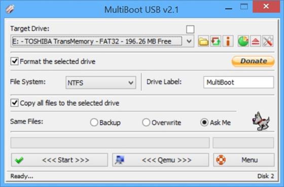 Скриншот программы multi boot usb