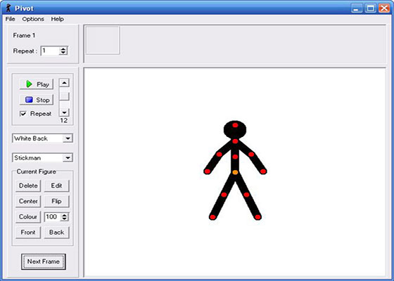 Скриншот программы pivot stickfigure animator