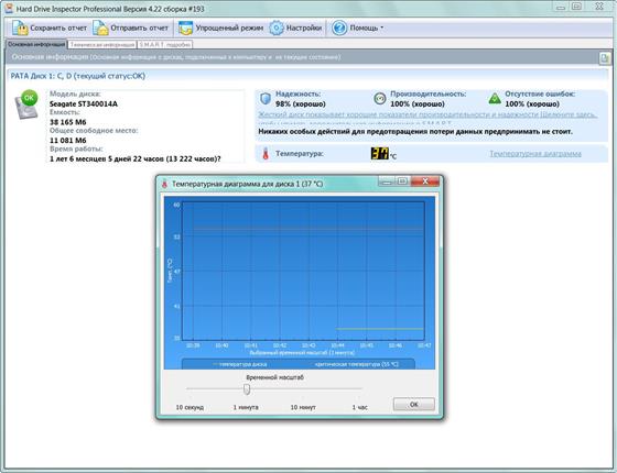 Скриншот программы hard drive inspector